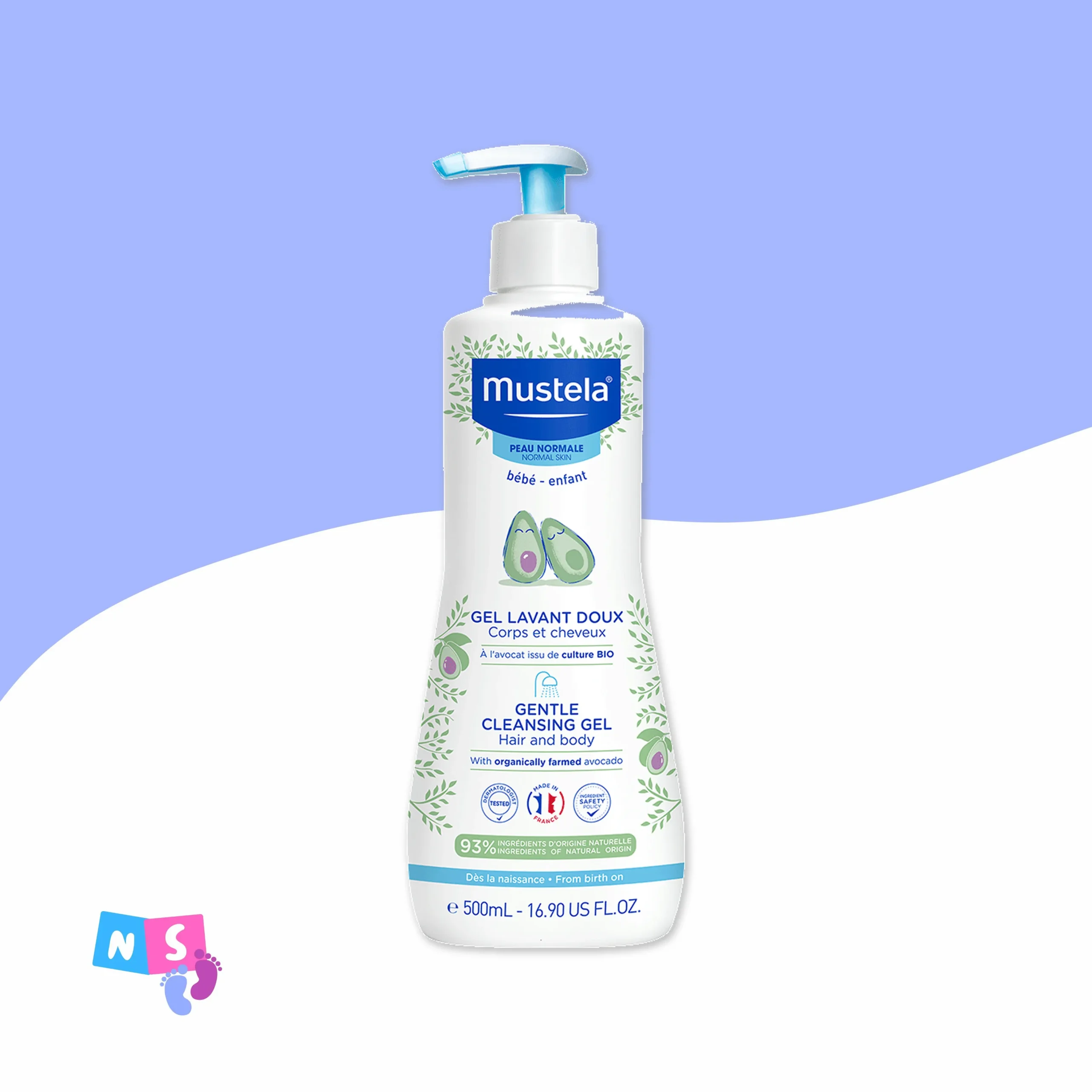 Mustela yenidoğan saç və bədən şampunu Gentle Cleansing Gel