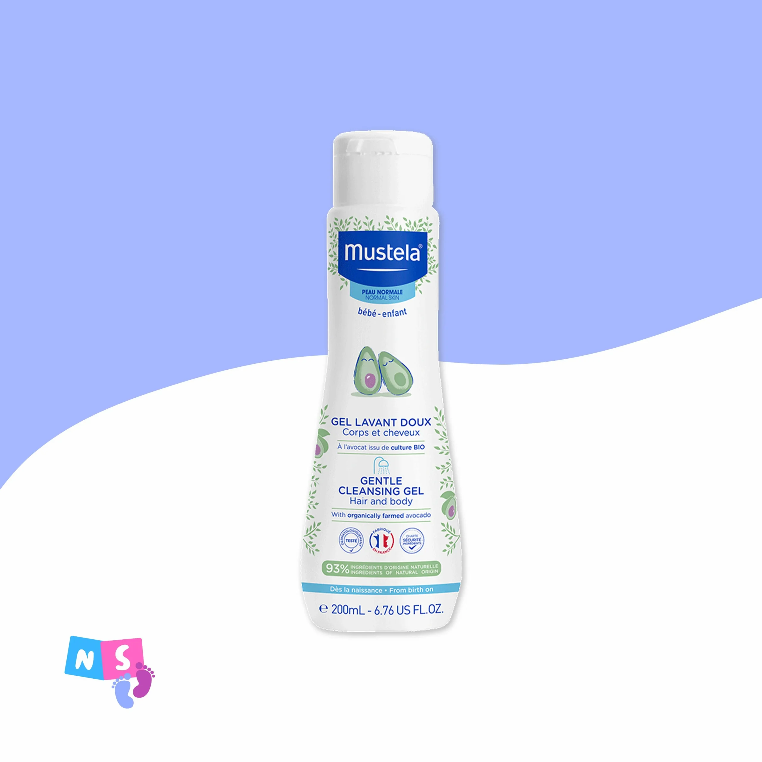 Mustela Yuma Geli körpələr üçün saç və bədən şampunu