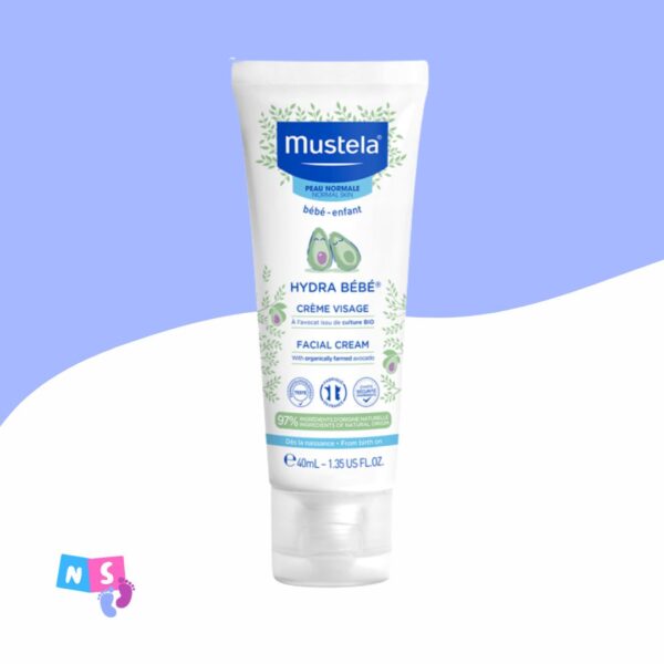 Mustela Hydra Bebe Üz Kremi 40 ml körpə üz dərisi üçün gündəlik nəmləndirici krem