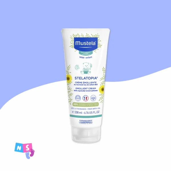 Mustela Stelatopia krem 200ml emolyent quru deri ucun.