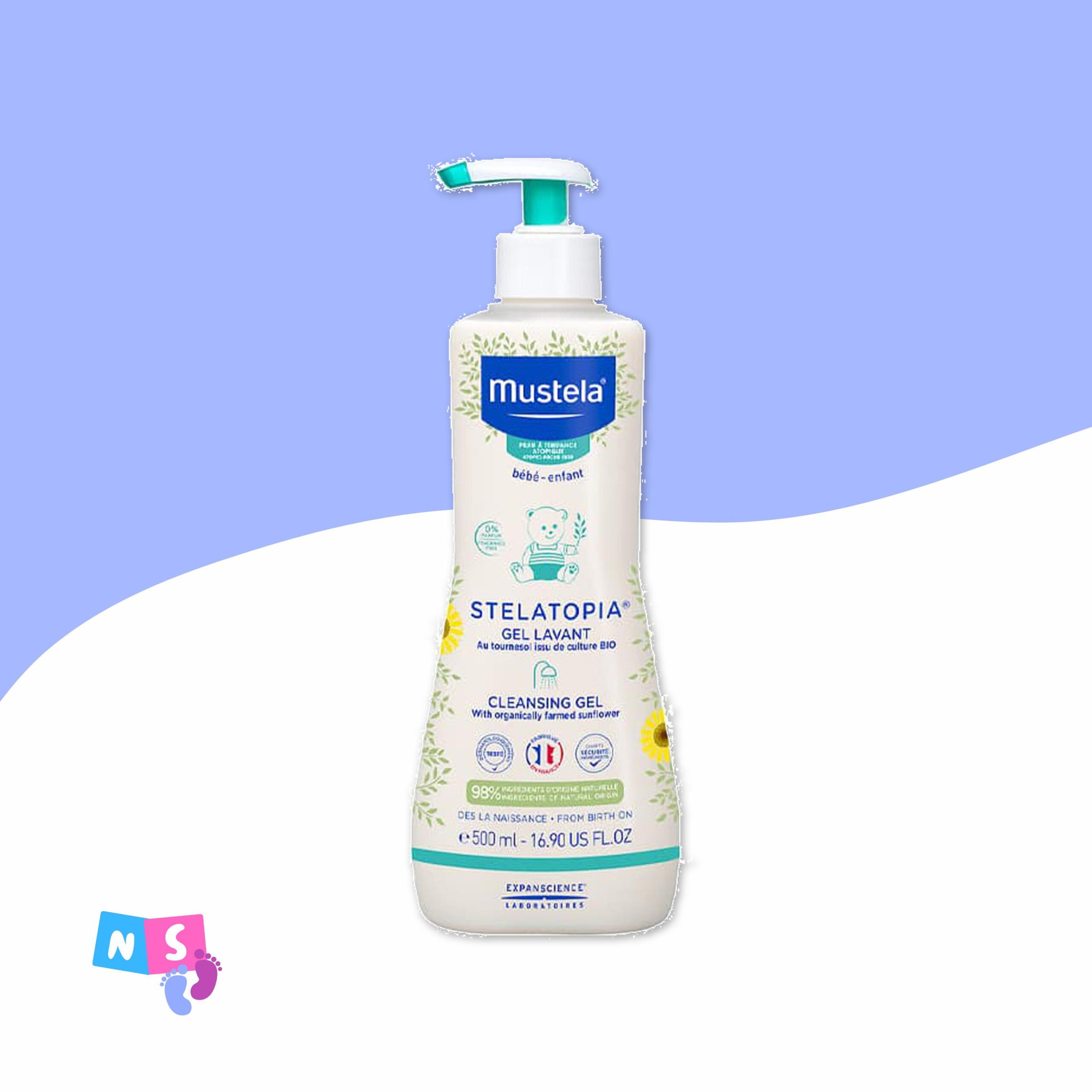 Mustela Stelatopia yuyucu gel 500ml pompalı.